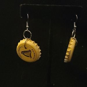 Novelty bottle cap earrings